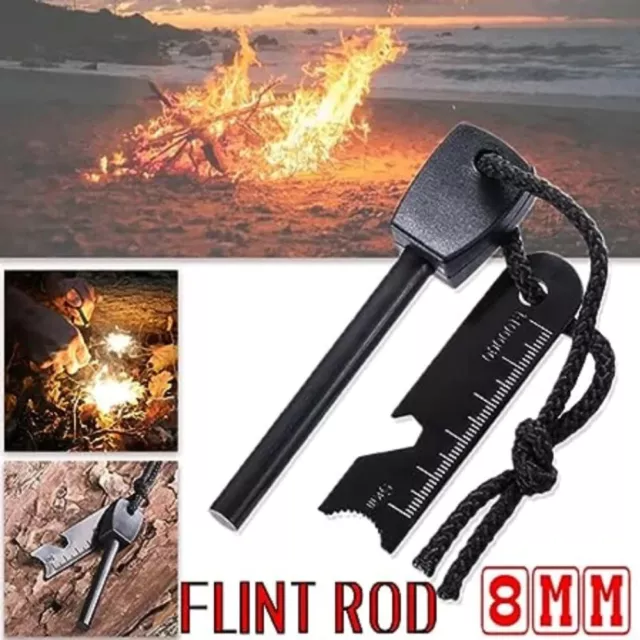 Magnesium Flint Rod Stone Fire Starter Lighter Emergency Survival Camping Hiking