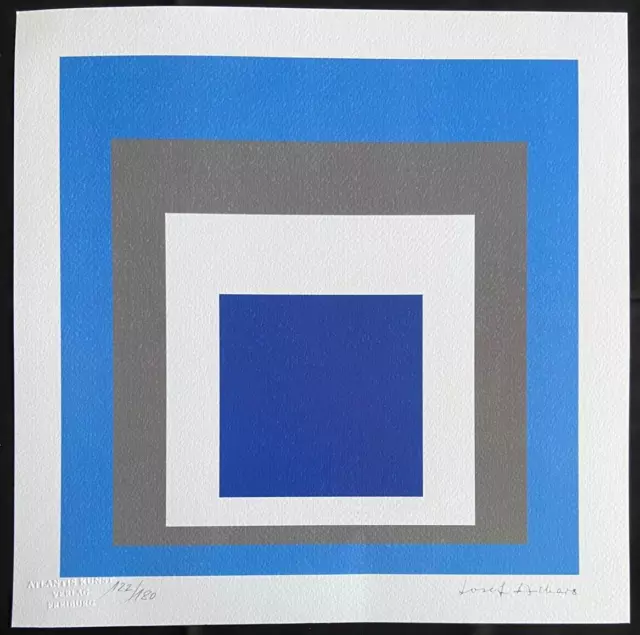 Josef Albers Lithographie 1978, 180 Ex (Le Corbusier Man Ray ^ Marcel Duchamp)