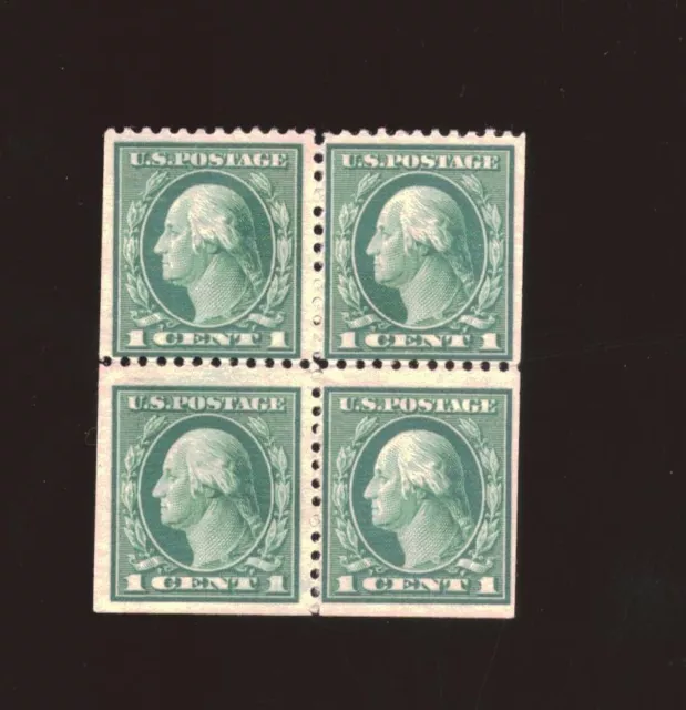 US Stamps - Booklet Block of 4 - Sc# 405 - Washington - MNH