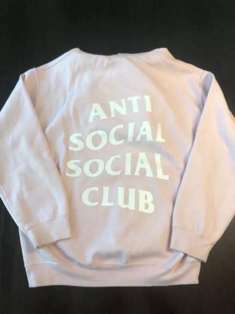 AUTHENTIC Anti Social Social Club Know You Better Pink Hoodie Size M