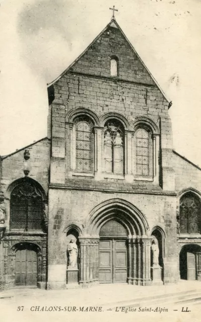 *22717 cpa Chalons sur Marne - Church of Saint Alpin