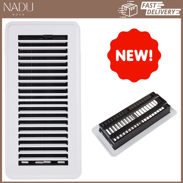 Floor Vent Register 4" X 10" White Rgfw104 For Central Forced Air Heating Mount
