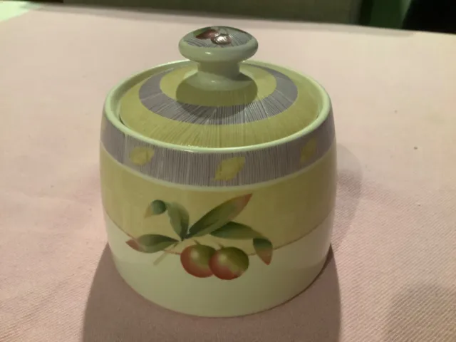 Marks and Spencer M&S Wild Fruits Ceramic Sugar Bowl and Lid￼ Excellent Conditio