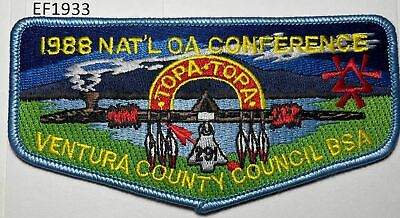 Boy Scout OA 291 Topa Topa Lodge Flap 1988 NOAC