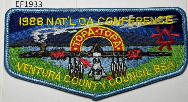 Boy Scout OA 291 Topa Topa Lodge Flap 1988 NOAC
