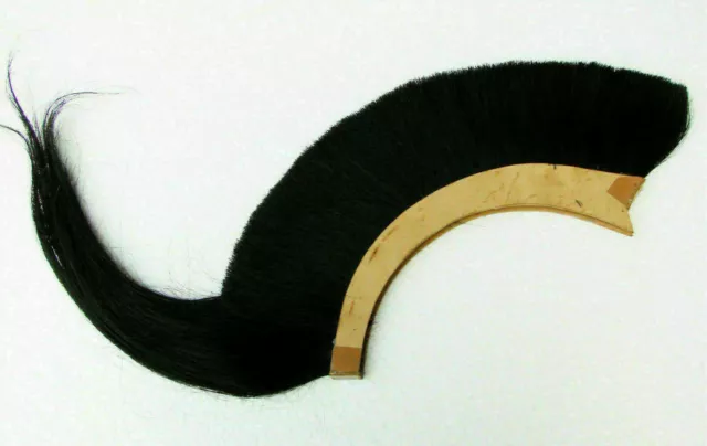 BLACK PLUME BLACK CREST BRUSH Natural Horse Hair For CORINTHIAN HELMET ARMOUR