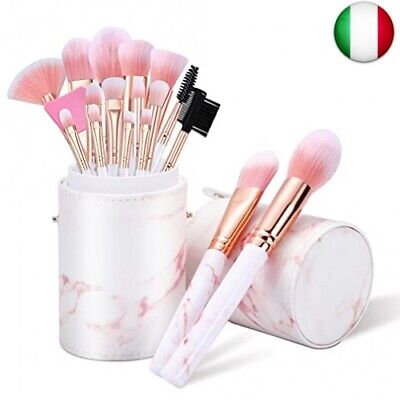 Pennelli Make Up Glamour Gaze 16PCS Pennelli per trucco in marmo rosa