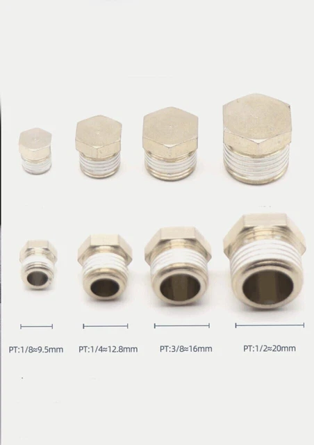 HEX MALE BLANKING Plug with BSPT and NPT Threads £2.50 - PicClick UK