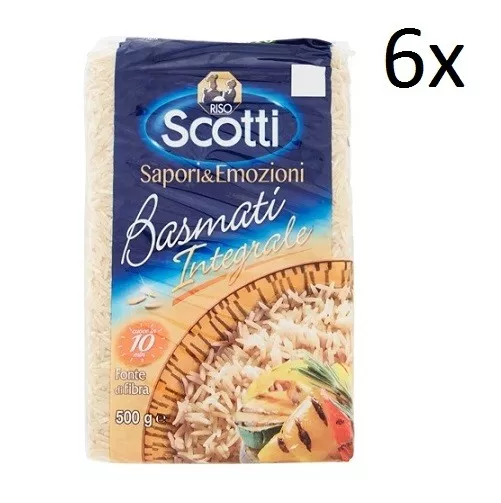 6x Riso scotti Sapori & Emozioni Basmati integrale 500 g italien reis Parboiled