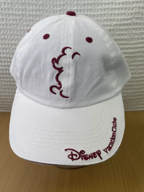 Walt Disney World Mickey Mouse Vacation Club MEMBER White Hat Cap Strap Back