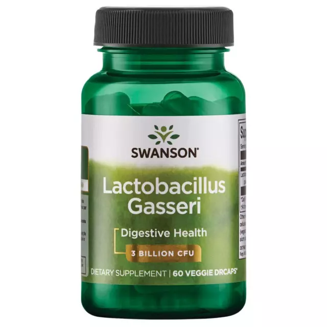 Swanson Lactobacillus Gasseri 3 Billion CFU 60 Vegetarian DrCapsules, Digestion