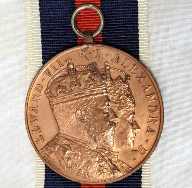 Rare 1902 British King Edward VII Hong Kong Coronation Medal