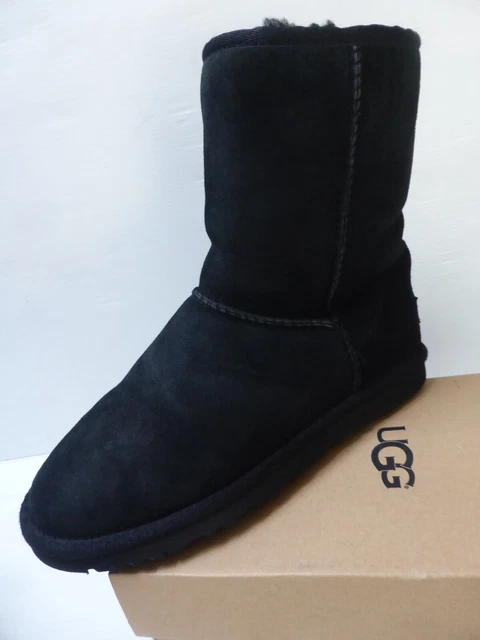 Bottines fourrées 37 daim noir UGG leather suede boots 3