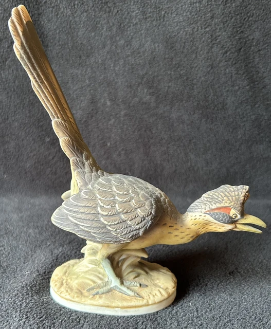 Vintage Lefton Japan Hand Painted Road-Runner Figurine Kw3209, Porcelain Bisque