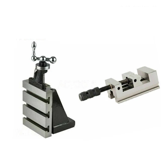 Lathe Vertical Milling Slide 4"x5" Fixed Base And 85mm Steel Vice Grinding Vise