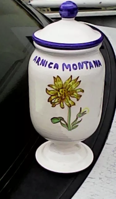 POT A PHARMACIE en FAIENCE " ARNICA MONTANA"