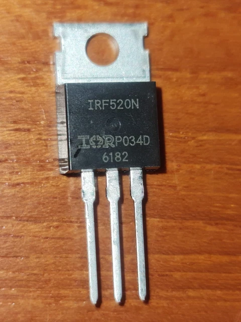 Lot De 20 Transistors MOSFET IRF520N N-Channel TO-220 - Neufs - Pour Projets électroniques