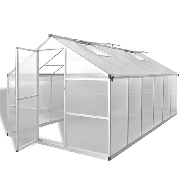Reinforced Aluminium Greenhouse with Base Frame 9.025 m2 O3C5