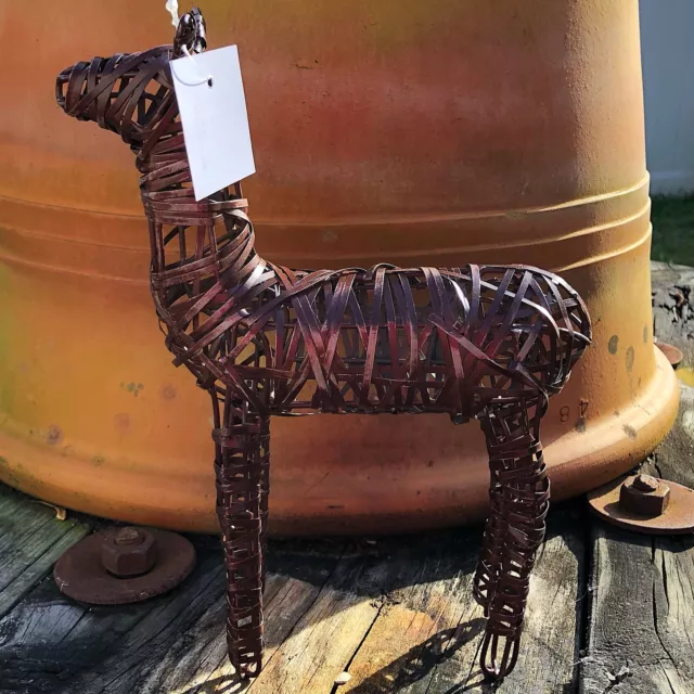 Rustic Twisted Brown Wire Llama Figure 3