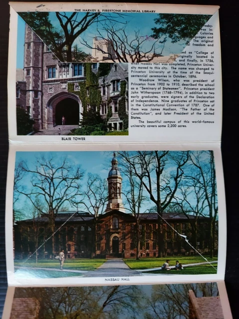 Vintage Princeton University 1965 Fold-Out Postcard 14 Views 8