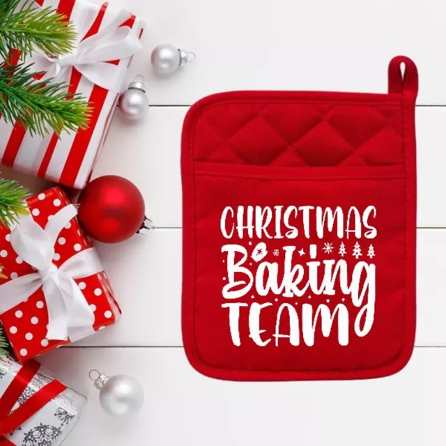 Equipo de panadería de Navidad - Portavasos - Almohadilla caliente - Horno Mitt - Vacaciones - Regalo - 042