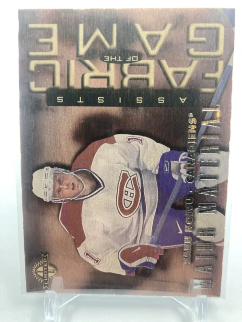 1997/98 Donruss Limited Fabric Of The Game /1000 #8 Saku Koivu Canadiens