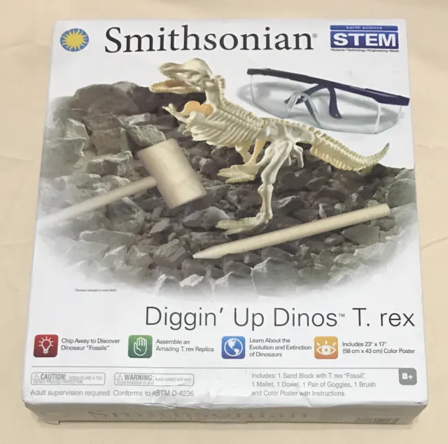 Smithsonian Stem Diggin Up Dinosaurs T Rex Plastic Skeleton 52047 1234 Picclick 