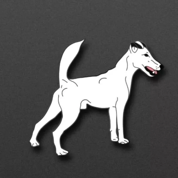 Alfileres de esmalte duro: raza suave Fox Terrier perro