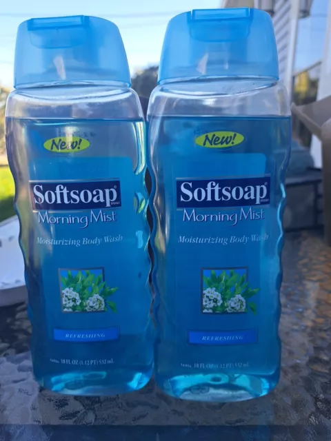 *RARE* 2 Softsoap Bodywash Morning Mist 18oz Refreshing