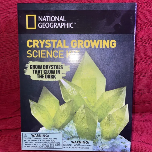 National Geographic Crystal Growing Science Kit “Glow in Dark” NEW