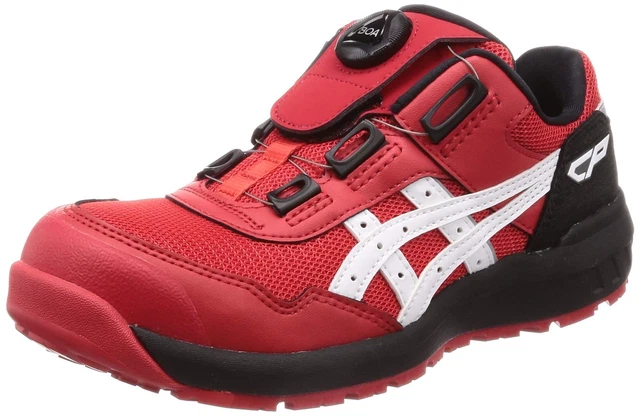 ASICS Working Safety Shoes WIN JOB CP209 BOA WIDE 1271A029 Red US7.5(25.5cm)