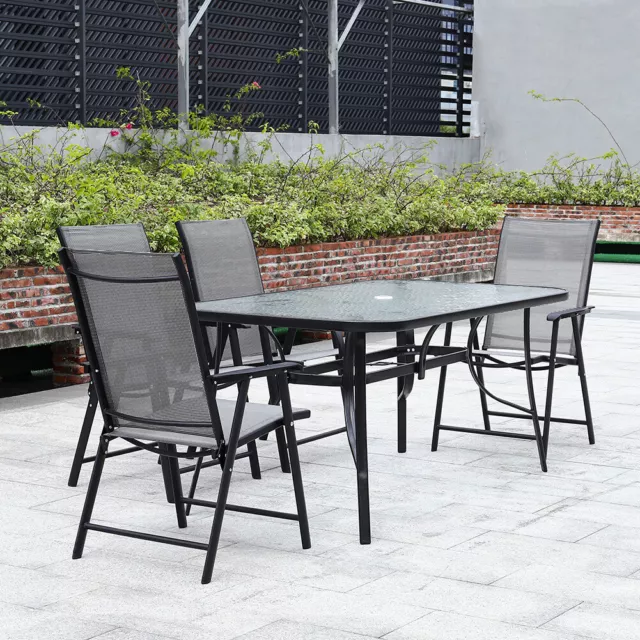 Patio Bistro Set 2/4/6Piece Outdoor Dining Table and Chairs Garden Furniture Set