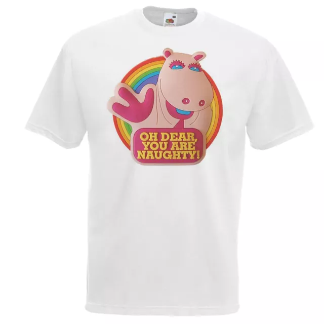 Unisex George Hippo You Are Naughty Rainbow LGBT Quote T-Shirt