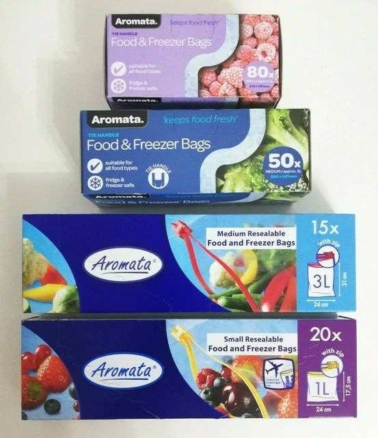 SANDWICH BAGS RESEALABLE Reusable Food Bags Fridge Freezer Bags