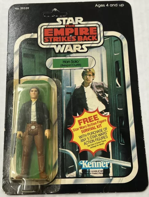 Star Wars Vintage Kenner Han Solo Bespin 41 Back 1980 MOC Sealed