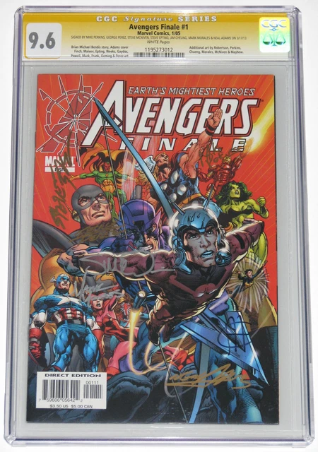 Avengers Finale 1 CGC SS 9.6. Signed: Neal Adams, George Perez +5 more. Near 9.8