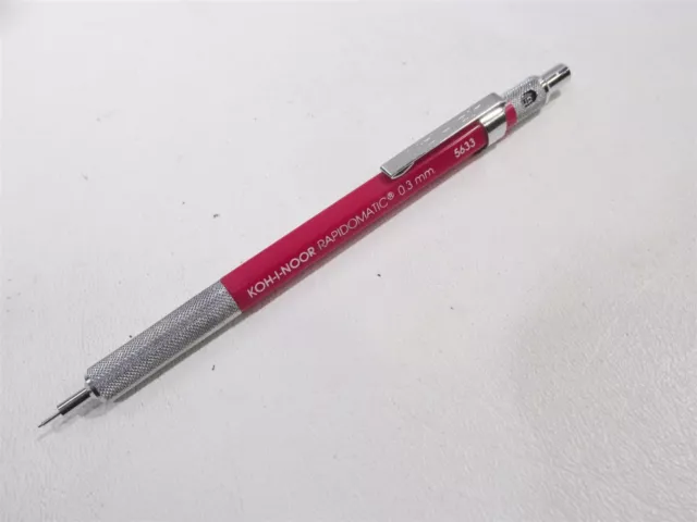 Unused Kohinoor Rapidmatic .3 mm Japan 5633 Red Mechanical Drafting Pencil