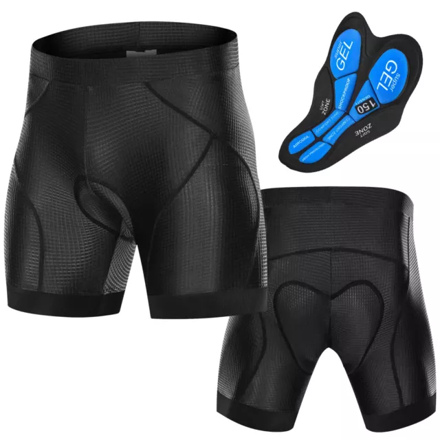 Fdx Men's Cycling Shorts with Pockets 3D Gel Padding Essential MTB