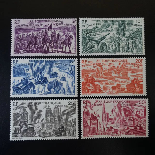 Afrika Äquatorial- Französisch Aef Post Luft Pa N° 44/49 neuer Stempel Luxus