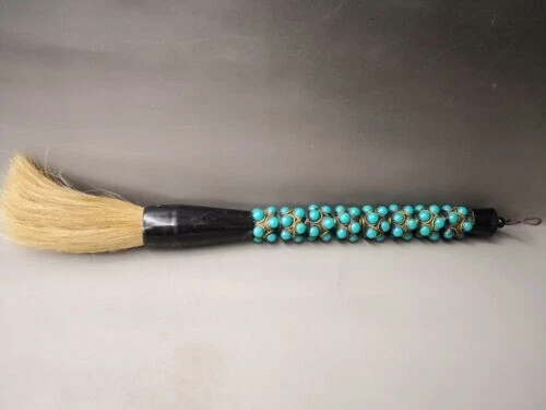 China old Made of A Chinese brush inlaid with turquoise