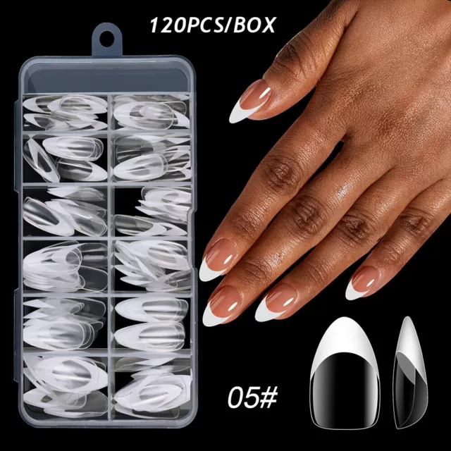 Faux Ongles Pointus Et Portables Extension D'ongles Français En Acrylique F