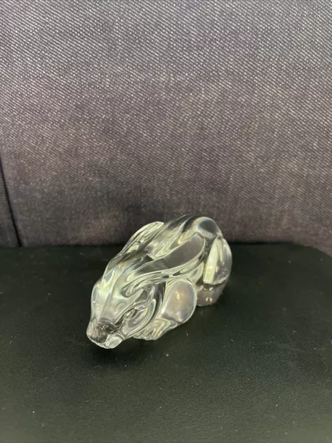 Vintage Princess House Crystal Clear Art Glass Bunny Rabbit Figurine/Paperweight