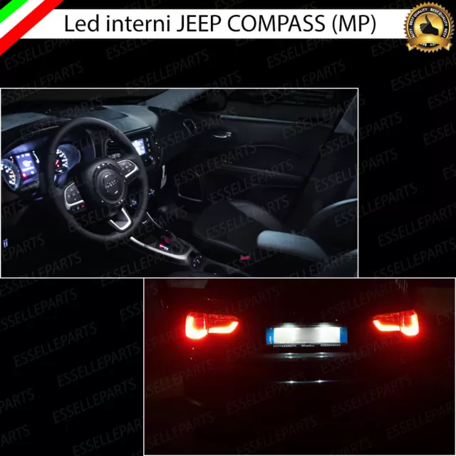 Kit Led Interni + Targa Jeep Compass Mp Kit Completo Canbus 6000K No Avaria Luci