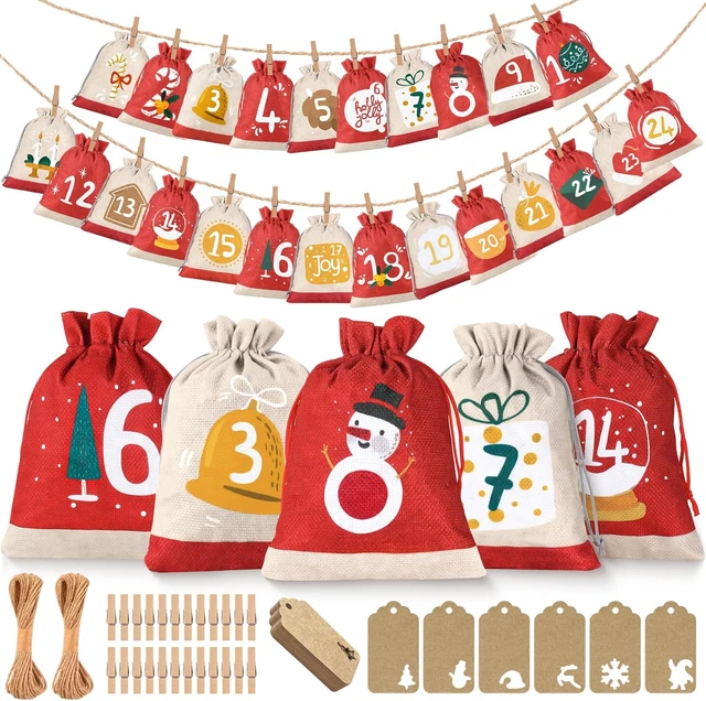 Papierdrachen calendario dell'avvento fai da te da riempire - renne con
