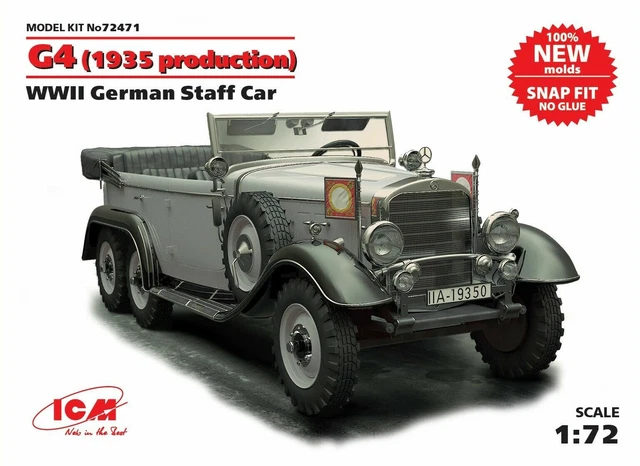 ICM 1:72 Maquette Kit G4 (1935), WWII Allemand Chef Voiture (à Pression Pour )