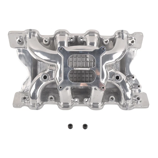 POLISHED ALUMINUM AIR Gap Dual Plane Intake Manifold For 19701986 Ford
