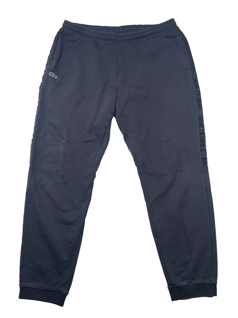 Lacoste Joggers Tape Logo Navy XH6849 VGC Mens FR 6 / XL