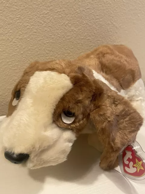 Ty Plush Beanie Buddy - Tracker Basset Hound Buddies  MWMT