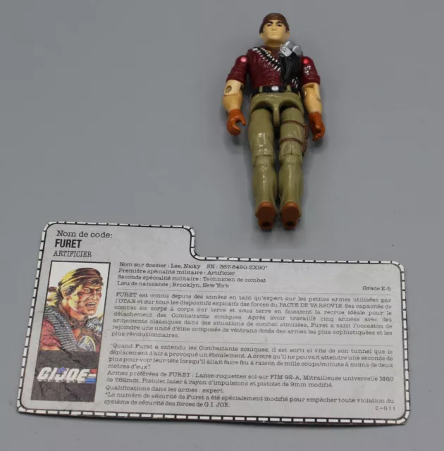 Gijoe Gi Joe Figurine Hasbro Furet 1990 + Carte