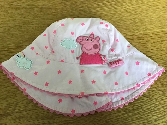 Cura della mamma per bambine - Cappello da sole rosa arcobaleno Peppa Pig età 3-6